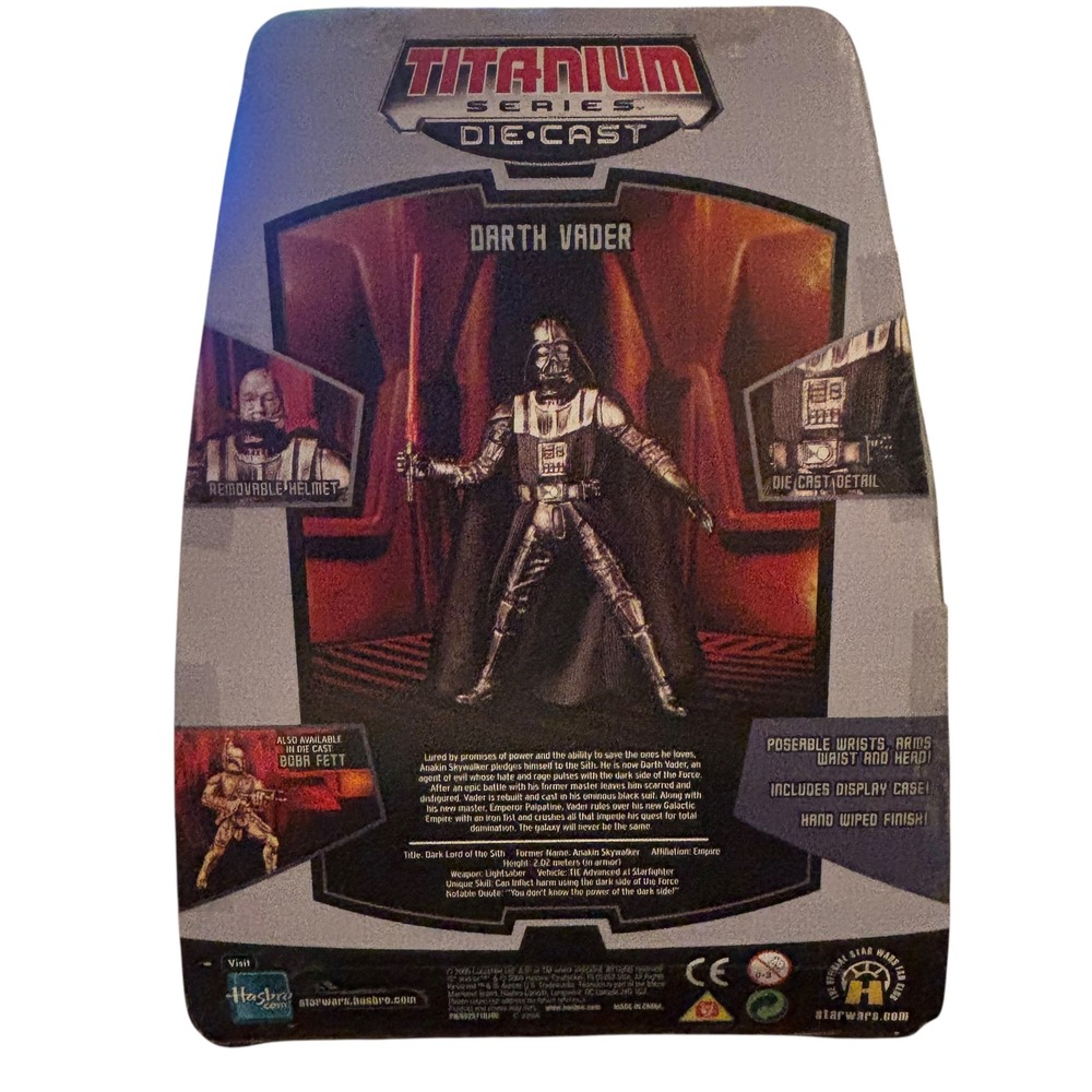 Star Wars Titanium Series Die Cast Darth Vader Figure with Display Case Included - Picture 2 of 16